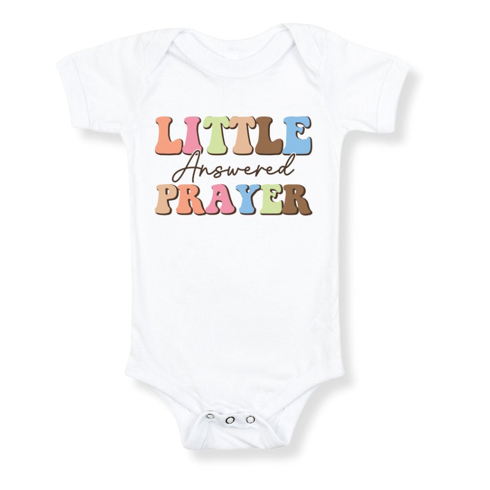 Little Answered Prayer Baby Bodysuit - Jesus Passion Apparel