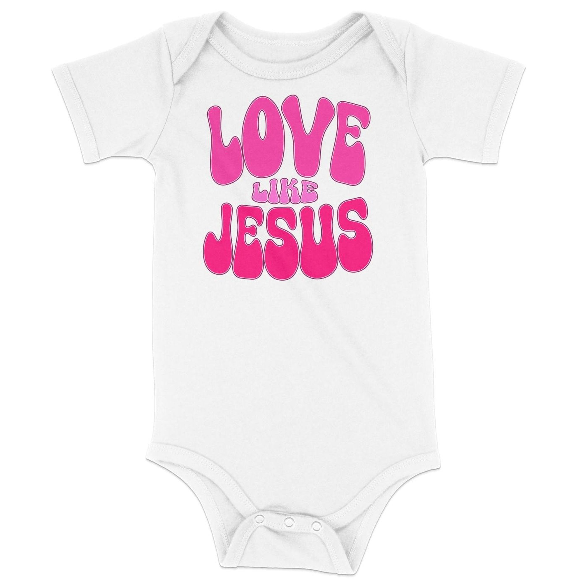 Love Like Jesus Groovy Infant Fine Jersey Bodysuit - Jesus Passion Apparel