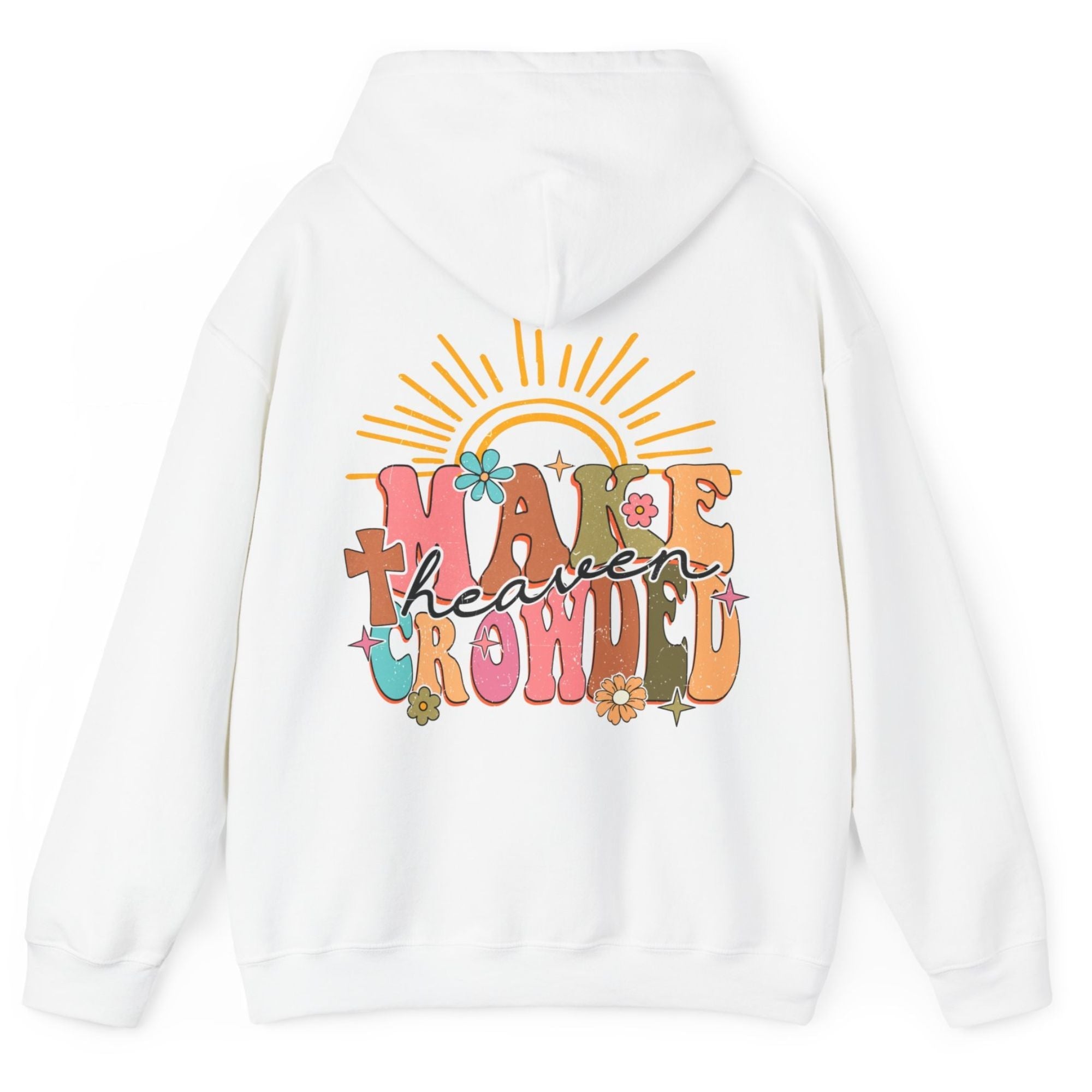 Make Heaven Crowded Retro - Inspired Unisex - Fit Hoodie - Jesus Passion Apparel