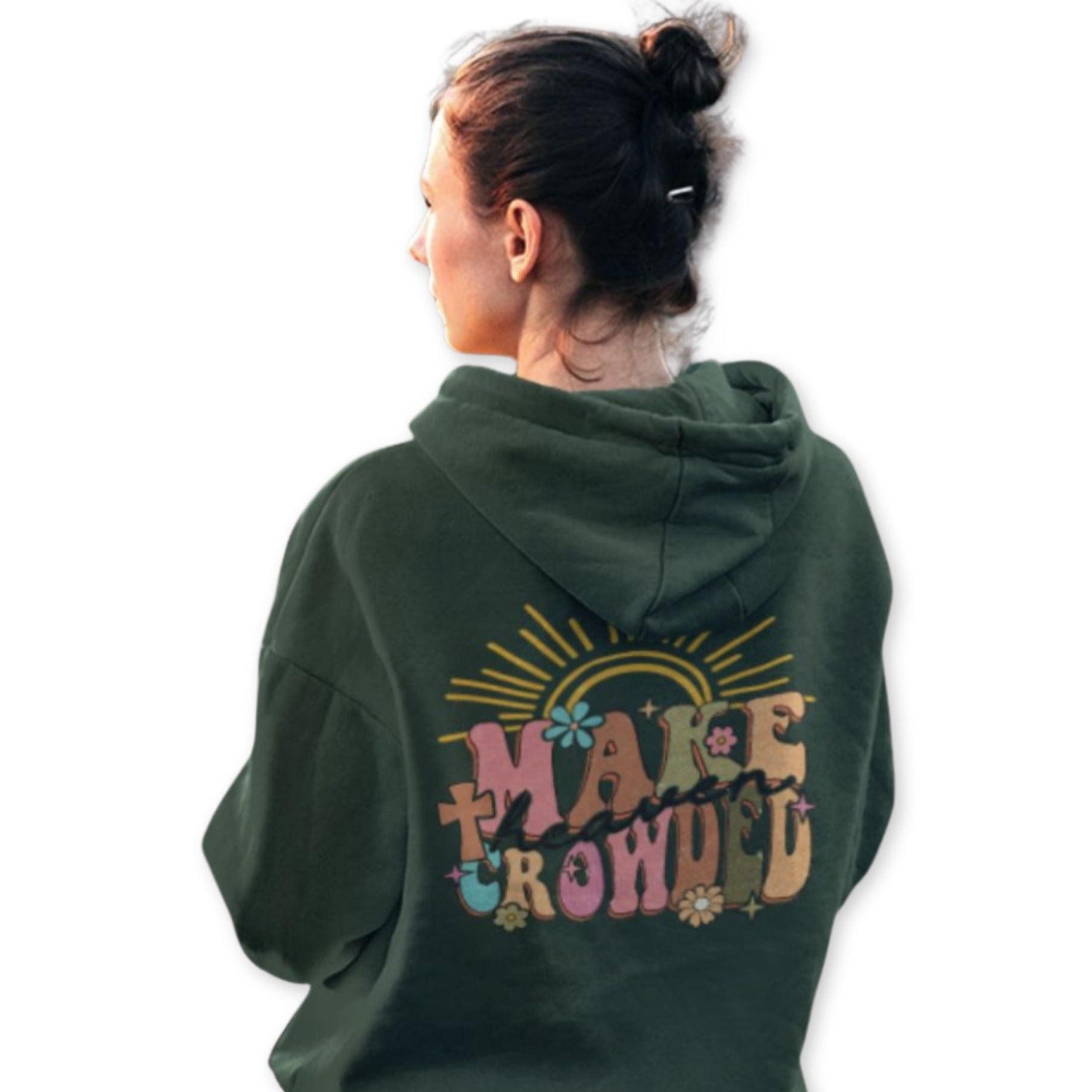 Make Heaven Crowded Retro - Inspired Unisex - Fit Hoodie - Jesus Passion Apparel