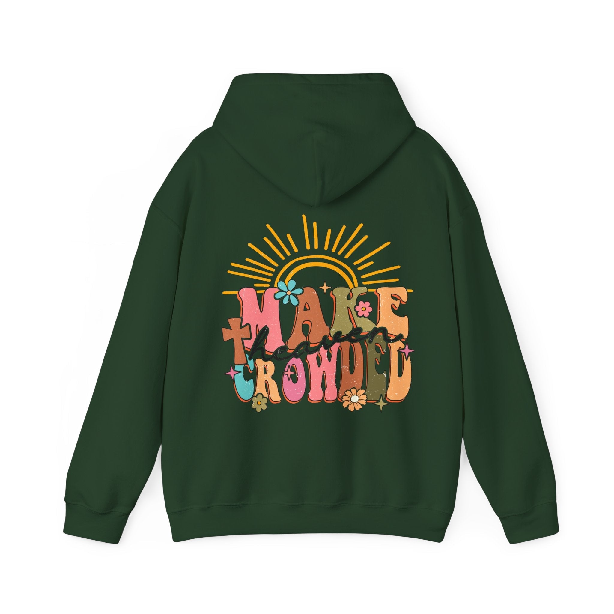 Make Heaven Crowded Retro - Inspired Unisex - Fit Hoodie - Jesus Passion Apparel