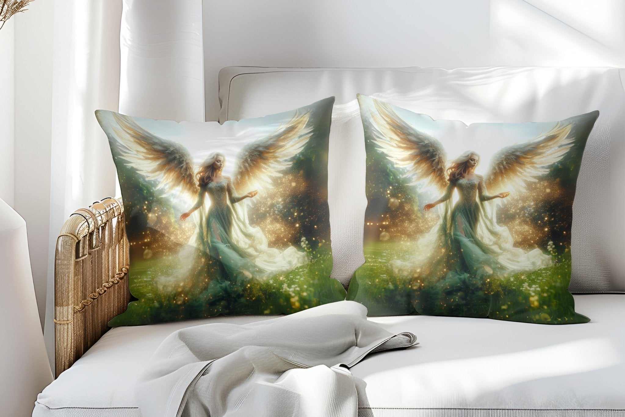 Meadow Angel Premium Pillow Case - Jesus Passion Apparel