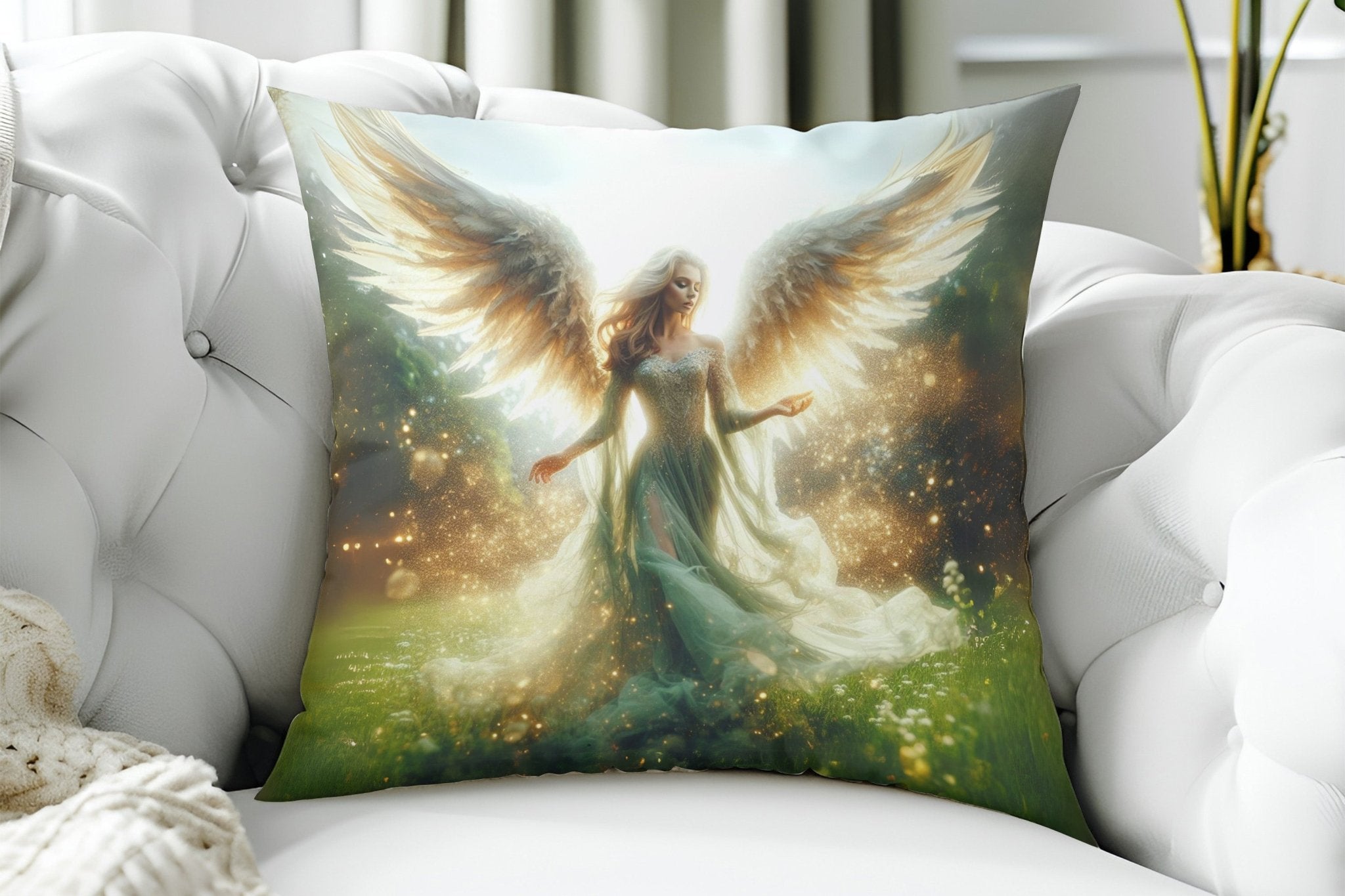 Meadow Angel Premium Pillow Case - Jesus Passion Apparel