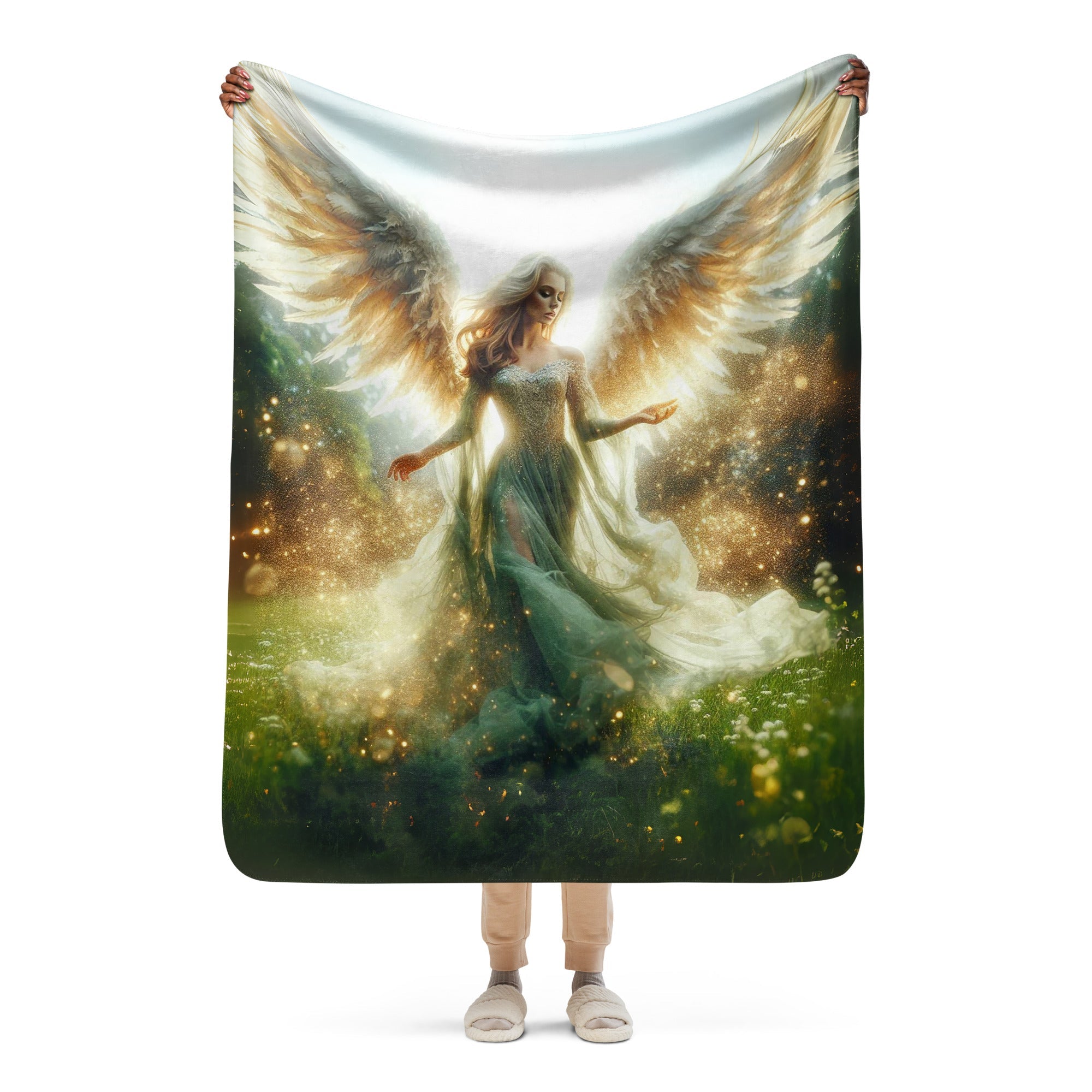 Meadow Angel Sherpa Blanket - Jesus Passion Apparel