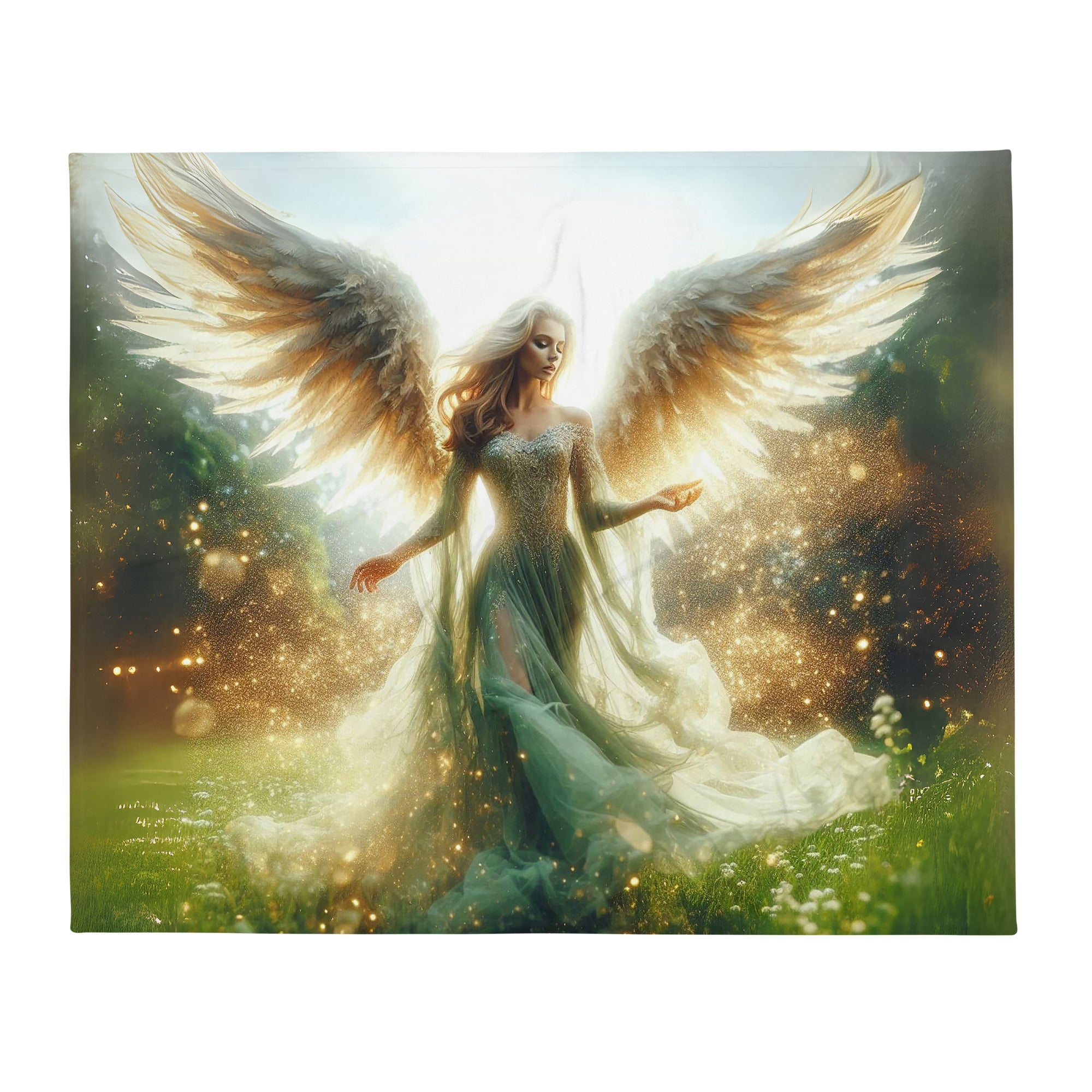 Meadow Angel Throw Blanket - Jesus Passion Apparel