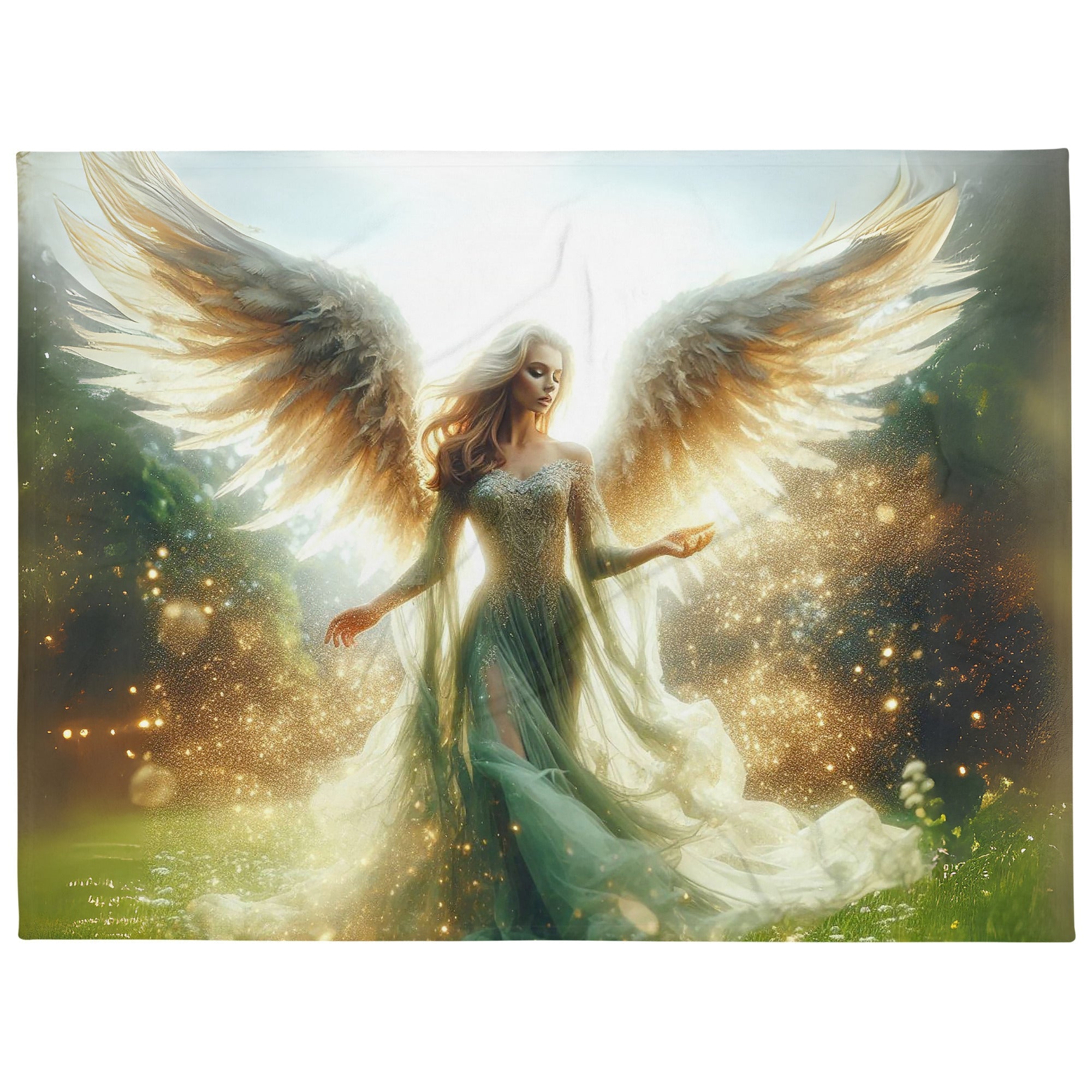 Meadow Angel Throw Blanket - Jesus Passion Apparel