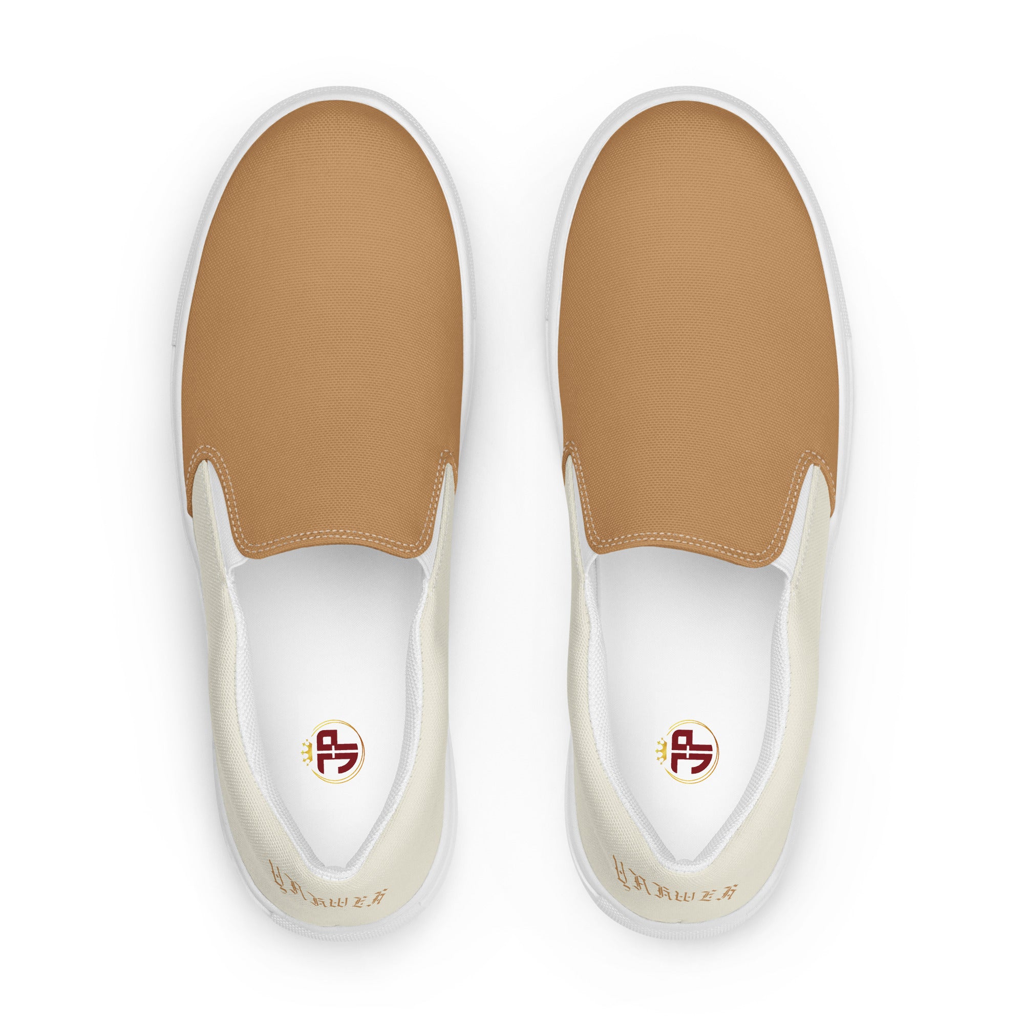 Yahweh Men’s Slip On Canvas Shoes Cream Size: 5 Jesus Passion Apparel