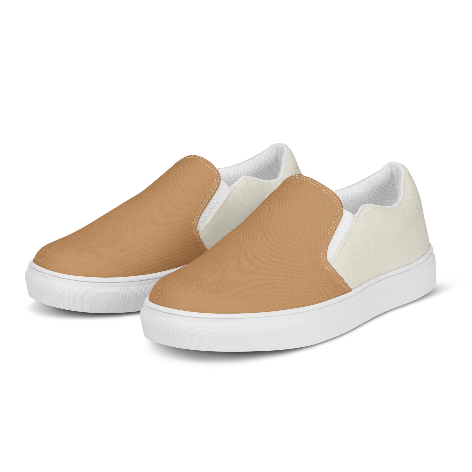 Yahweh Men’s Slip On Canvas Shoes Cream Size: 5 Jesus Passion Apparel