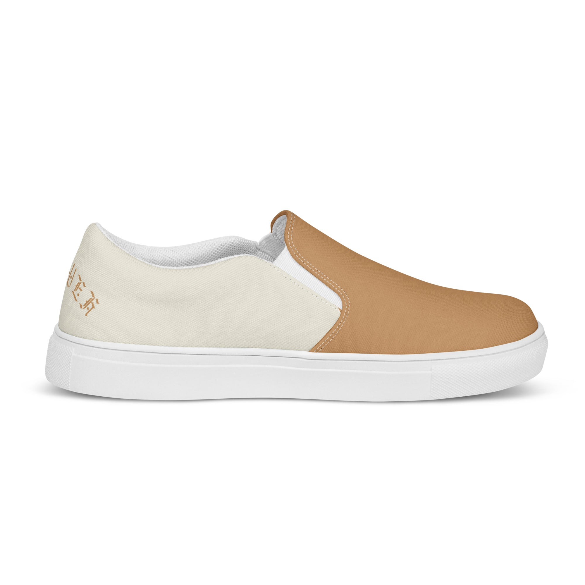 Yahweh Men’s Slip On Canvas Shoes Cream Size: 5 Jesus Passion Apparel