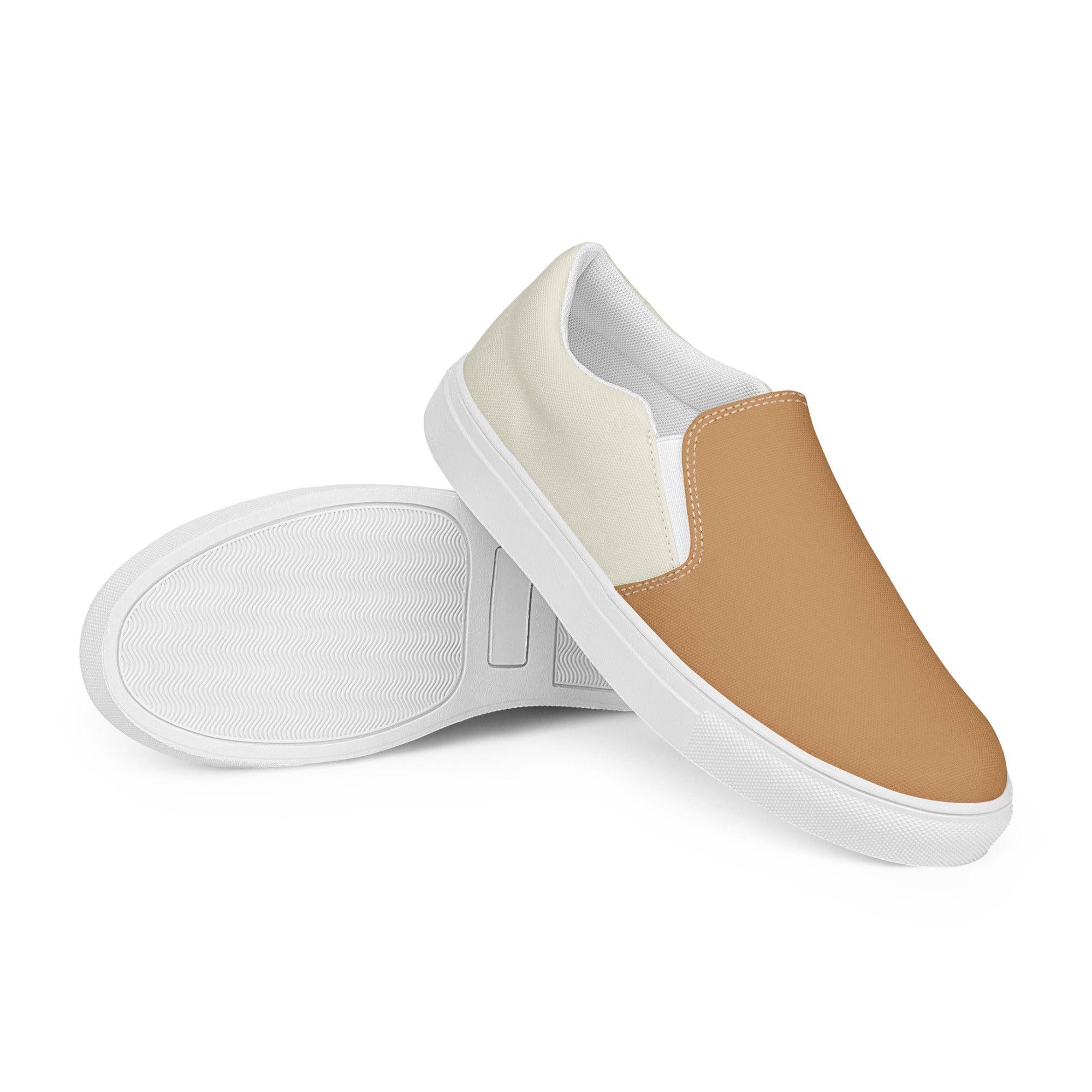 Yahweh Men’s Slip On Canvas Shoes Cream Size: 5 Jesus Passion Apparel