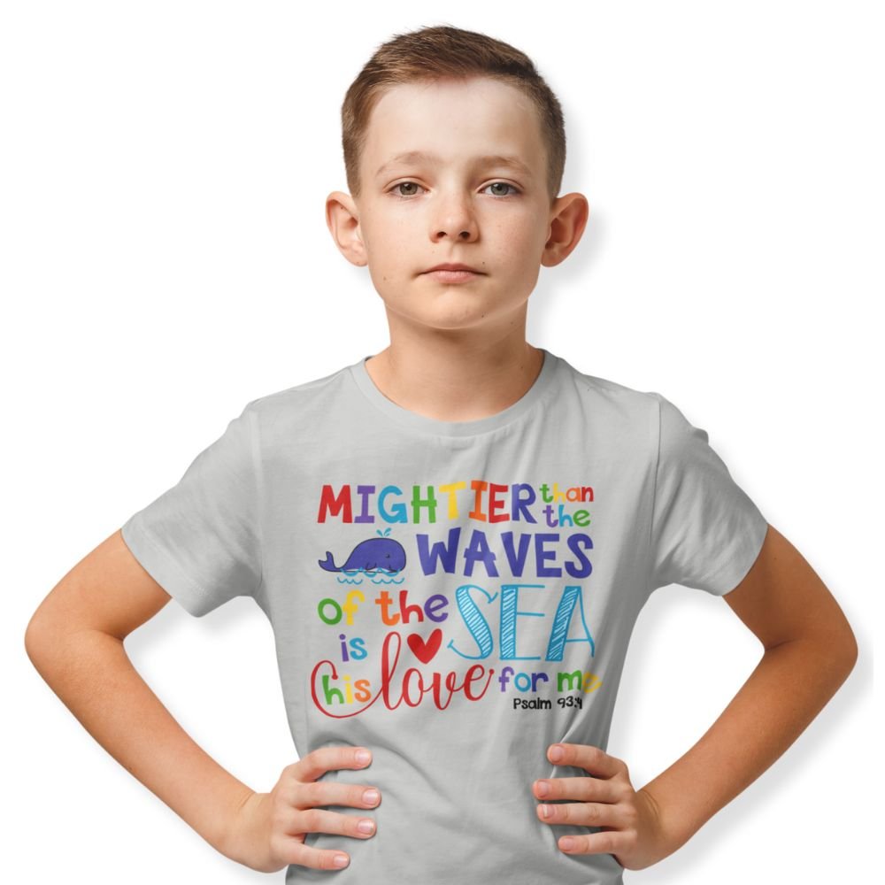 Mightier Than the Waves Youth Relaxed - Fit T-Shirt - Jesus Passion Apparel