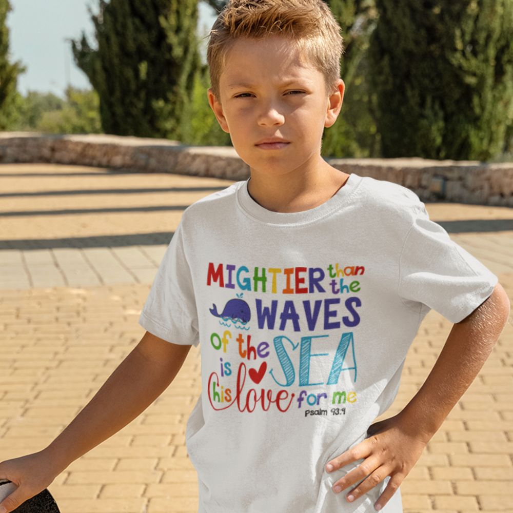 Mightier Than the Waves Youth Relaxed - Fit T-Shirt - Jesus Passion Apparel