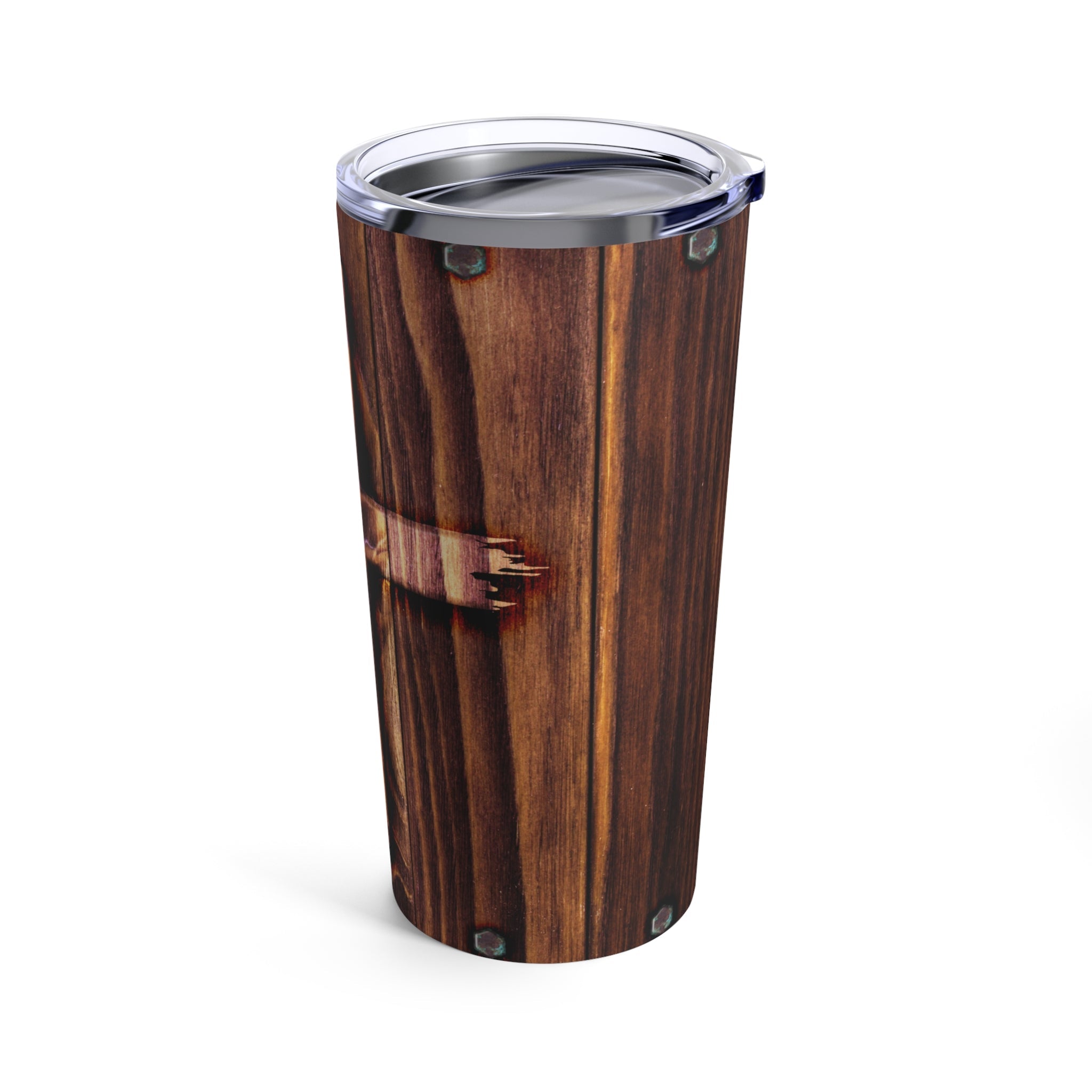 Old Wooden Cross Hot - Cold Tumbler 20 oz with Sip Lid - Jesus Passion Apparel