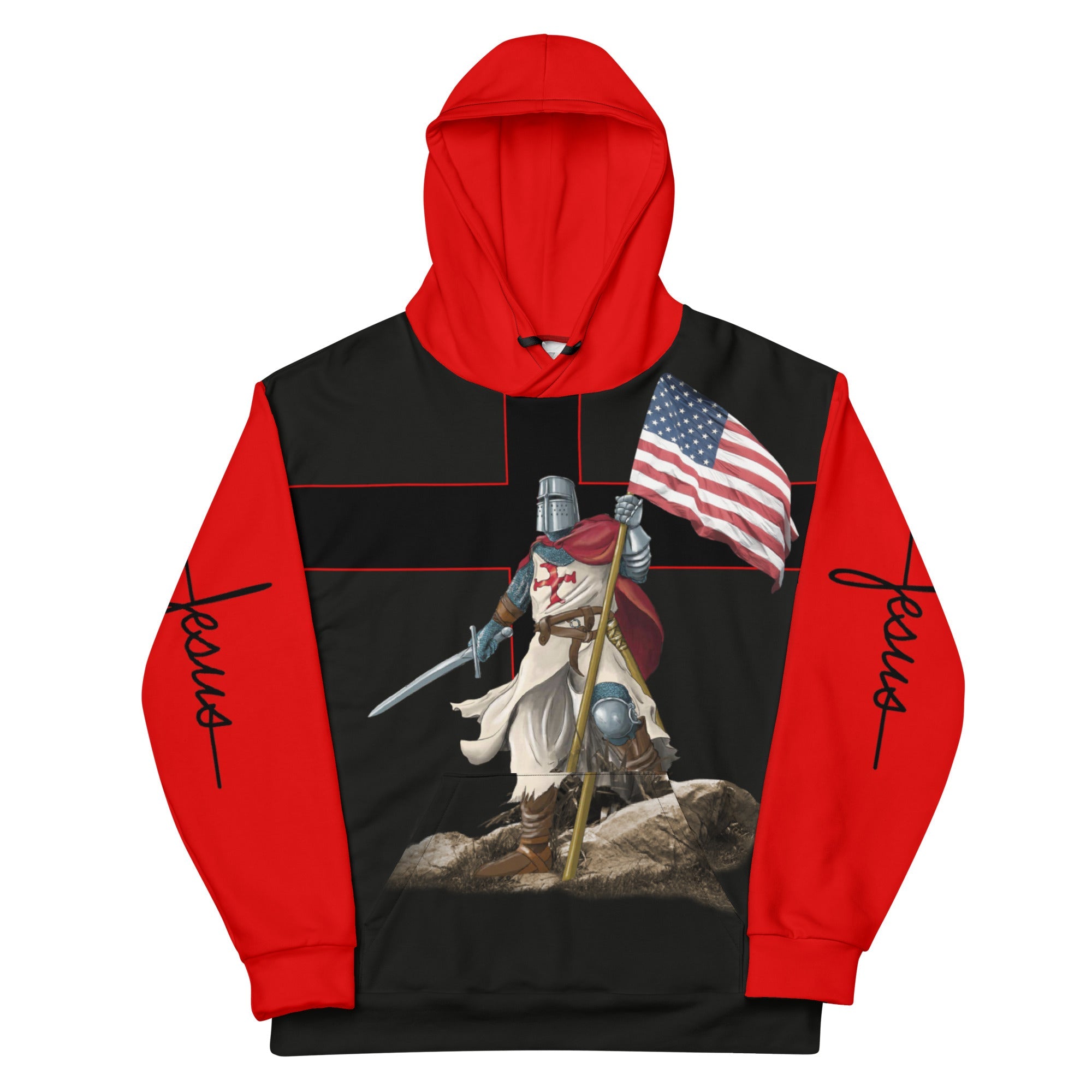 One Nation Under God Men's Fleece Hoodie - Jesus Passion Apparel