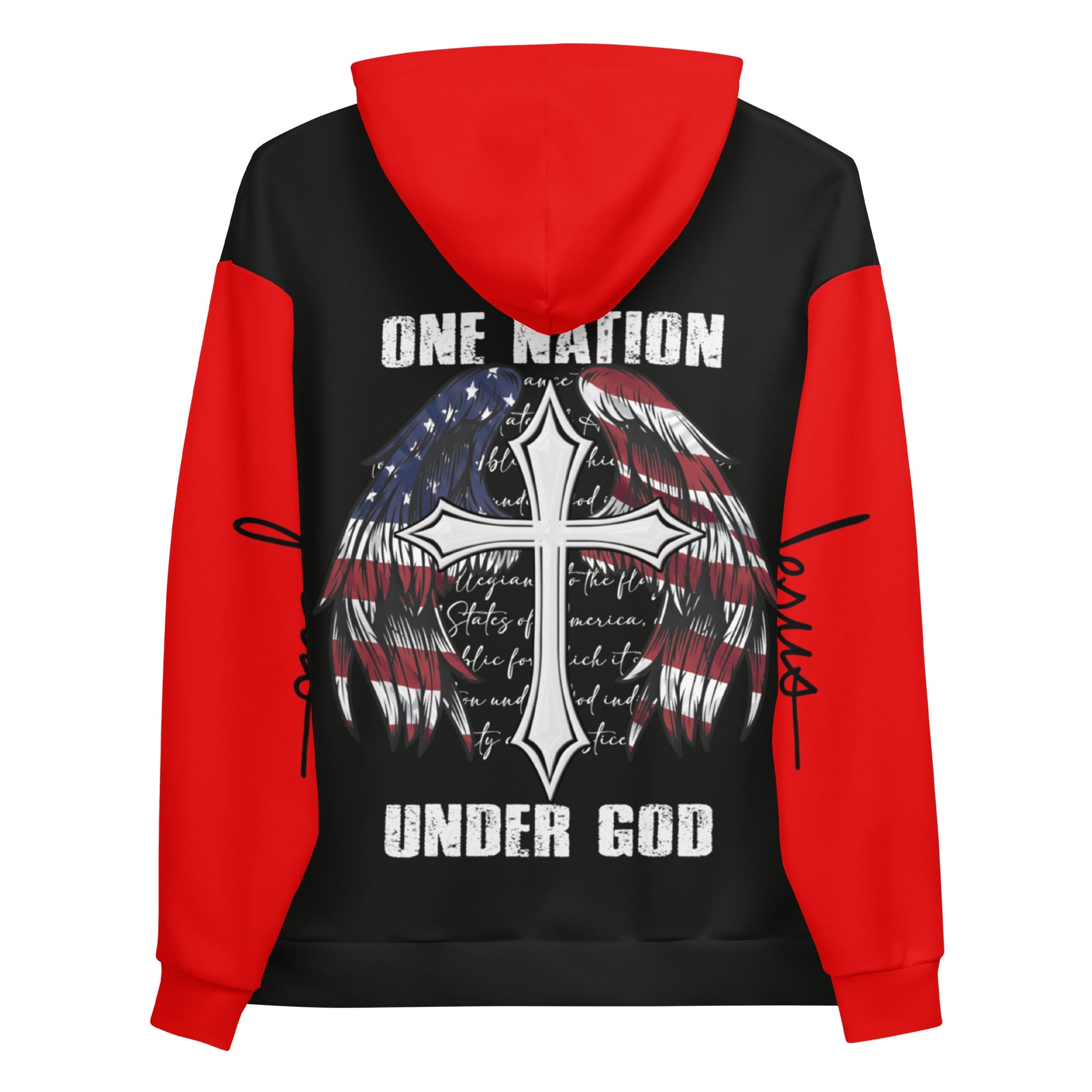 Eagle shops Jesus Reaching Hand America One Nation Under God Hoodie