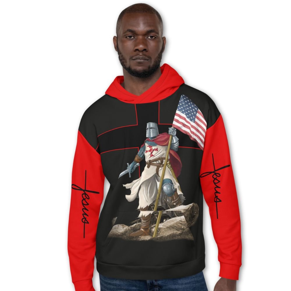 One Nation Under God Men's Fleece Hoodie - Jesus Passion Apparel