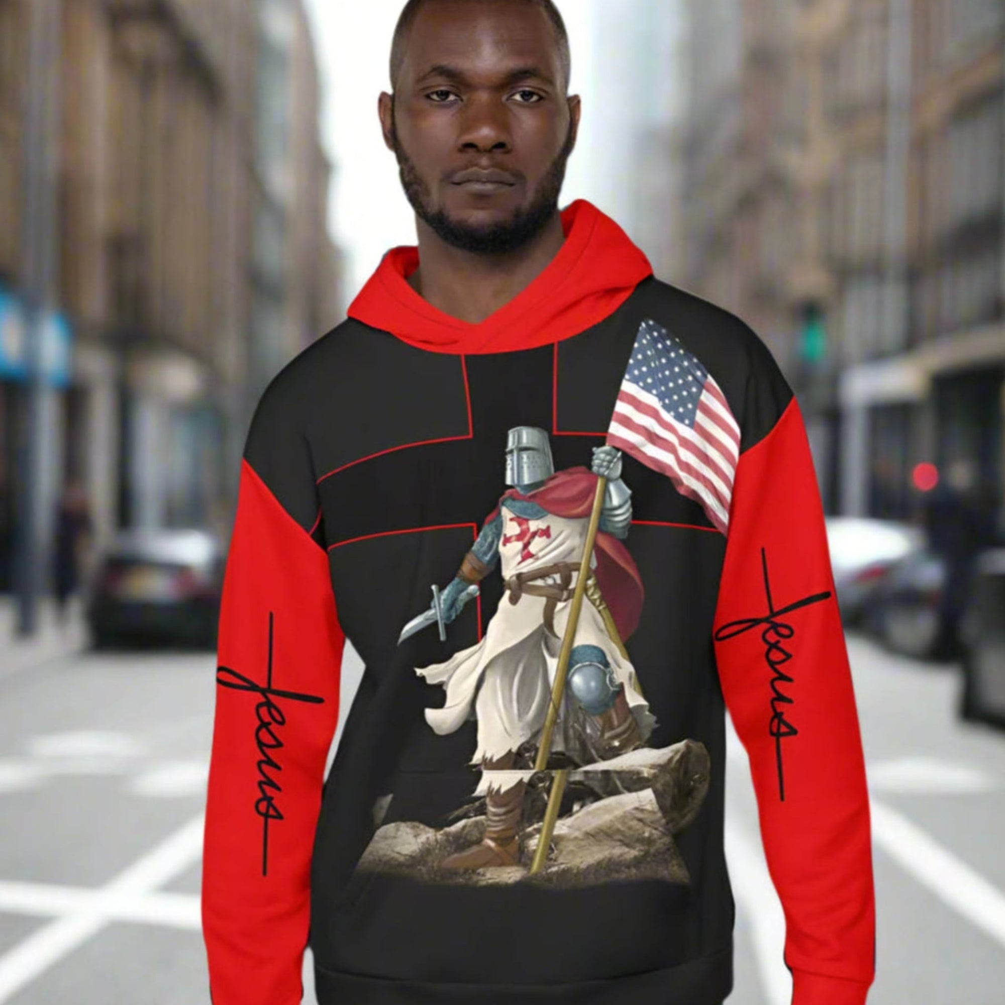 One Nation Under God Men's Fleece Hoodie - Jesus Passion Apparel