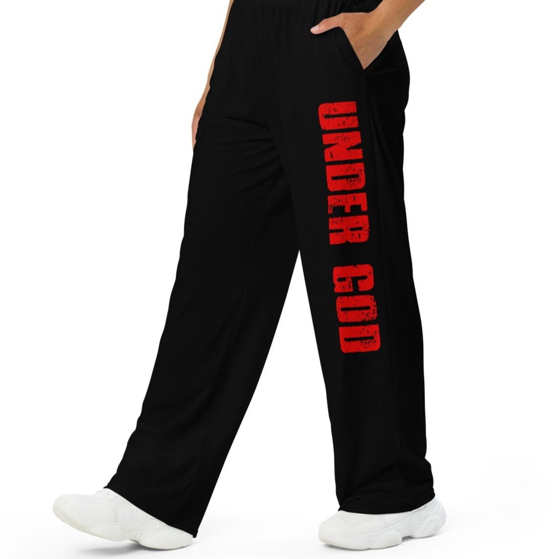 One Nation Under God Men's Wide - Leg Pants with Matching Hoodie Available - Jesus Passion Apparel