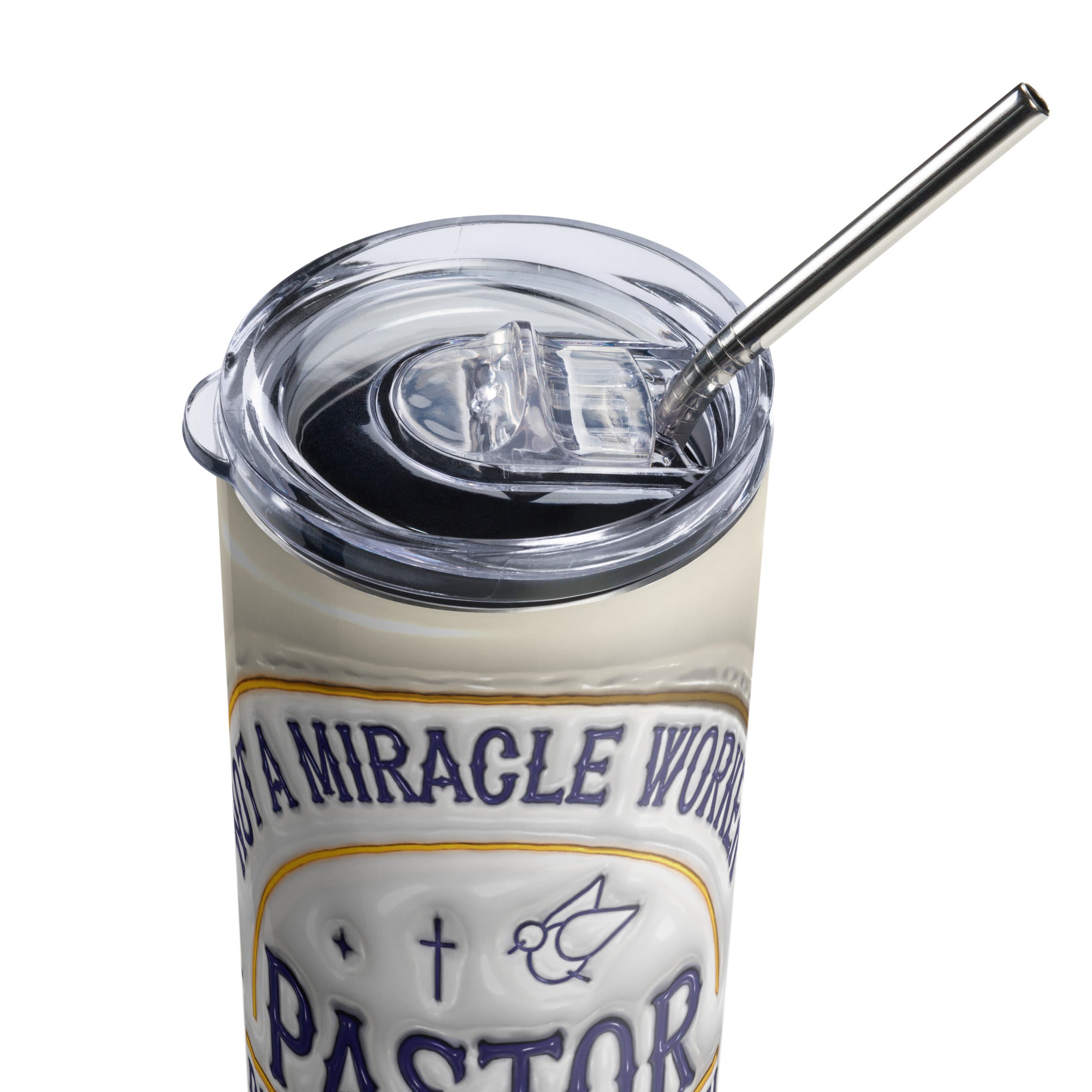 Pastor I Can Lead You 20 oz Tumbler - Stainless Steel Straw - Jesus Passion Apparel