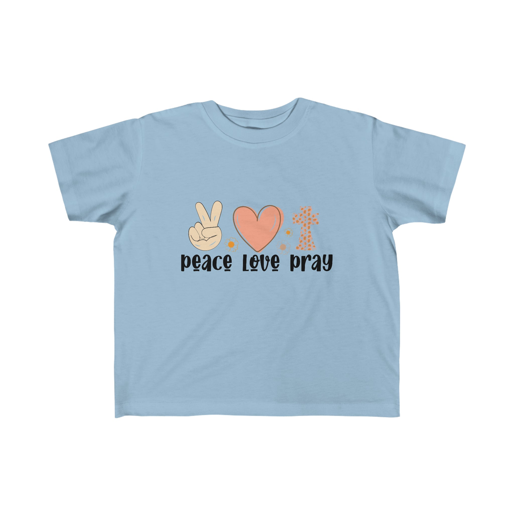 Peace Love Pray Toddler's Fine Jersey Tee - Jesus Passion Apparel