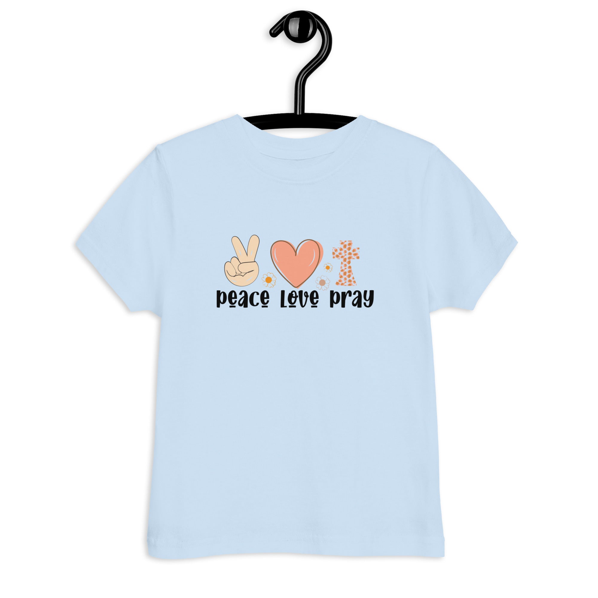 Peace Love Pray Toddler's Fine Jersey Tee - Jesus Passion Apparel