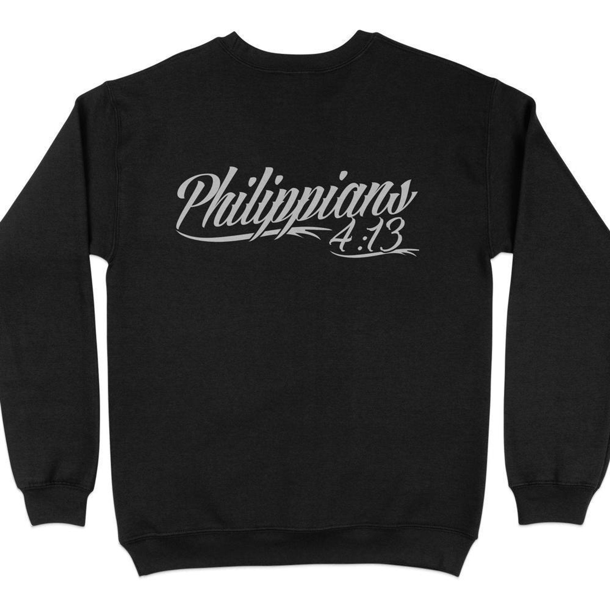 Philippines 4:13 Men's Fleece Unisex - Fit Sweatshirt - Black - Jesus Passion Apparel