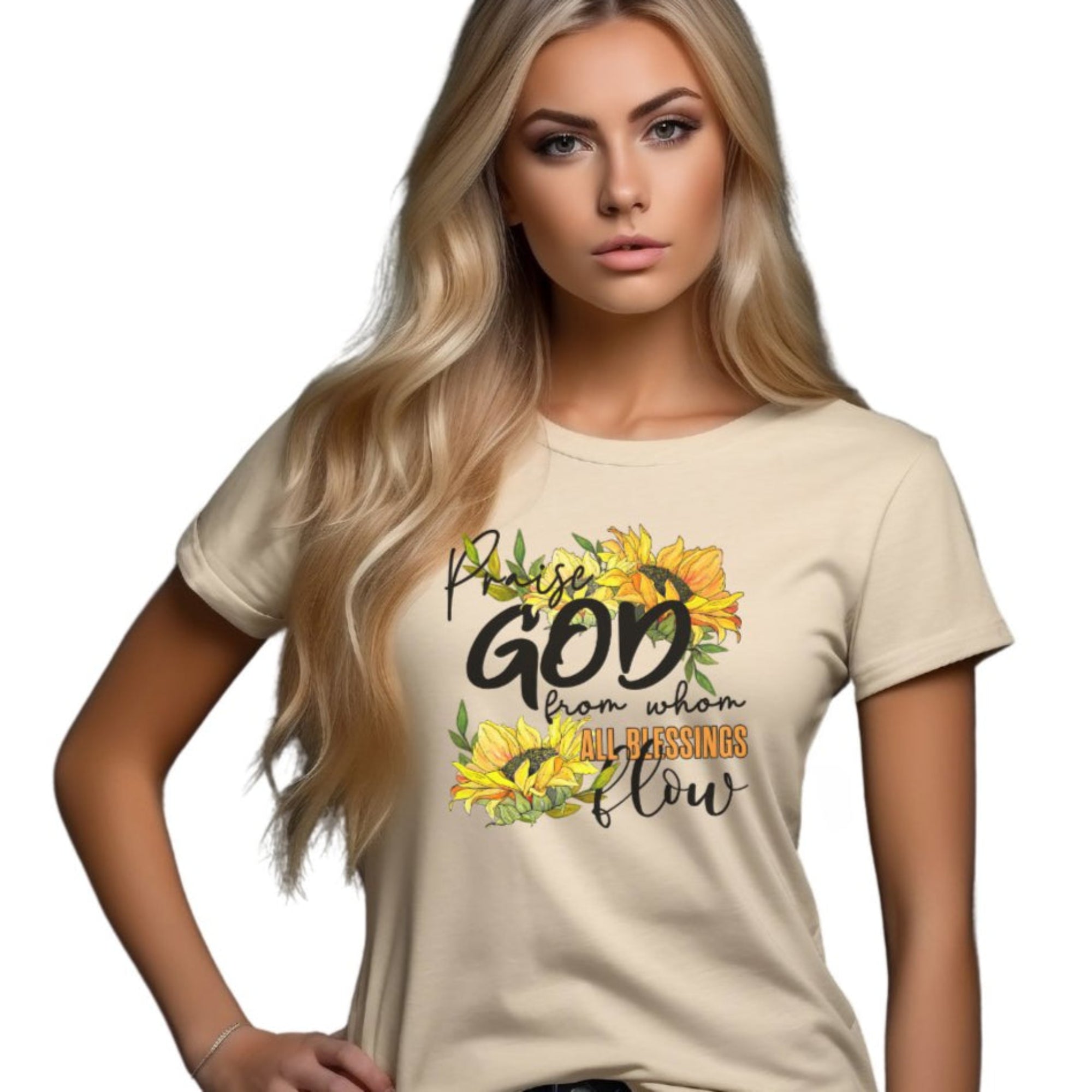 Praise God All Blessing Flow Jersey Short Sleeve T-Shirt - Jesus Passion Apparel