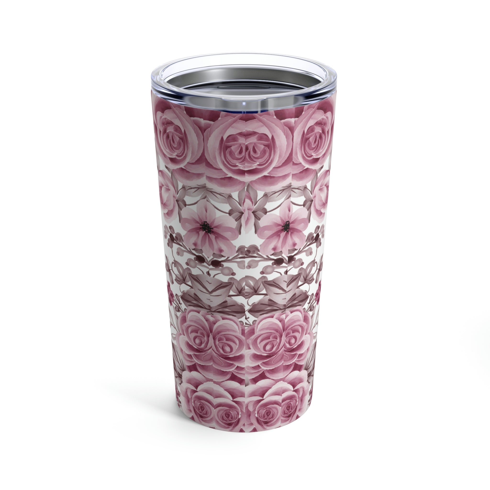 Pray On Over Through It Pink Roses Hot - Cold Tumbler 20 oz with Sip Lid - Jesus Passion Apparel