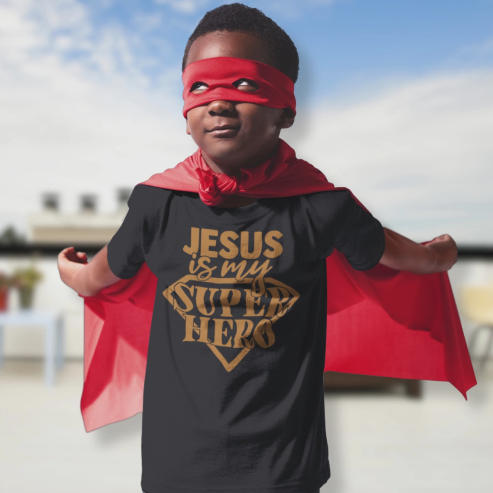 Jesus Superhero Youth Relaxed-Fit T-Shirt Colors: White Sizes: S Jesus Passion Apparel