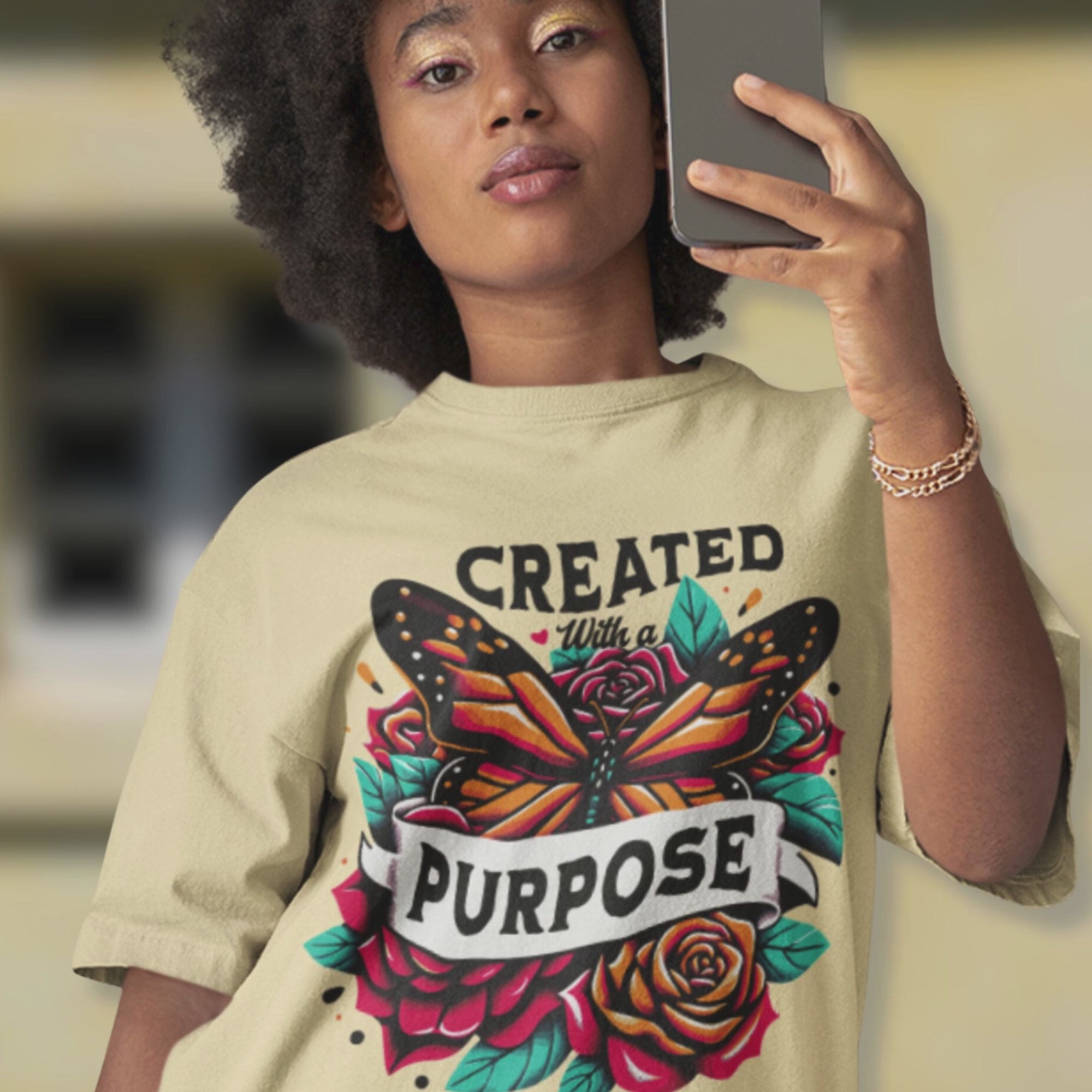 video created with a purpose t-shirt Jesus Passion Apparel