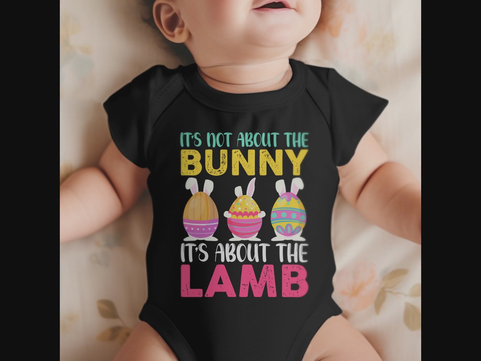 About the Lamb Infant Fine Jersey Bodysuit Size: 18mo Color: Navy Jesus Passion Apparel