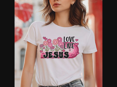 Love Like Jesus Retro Unisex Jersey Short Sleeve Tee - White Size: XS Color: White Jesus Passion Apparel