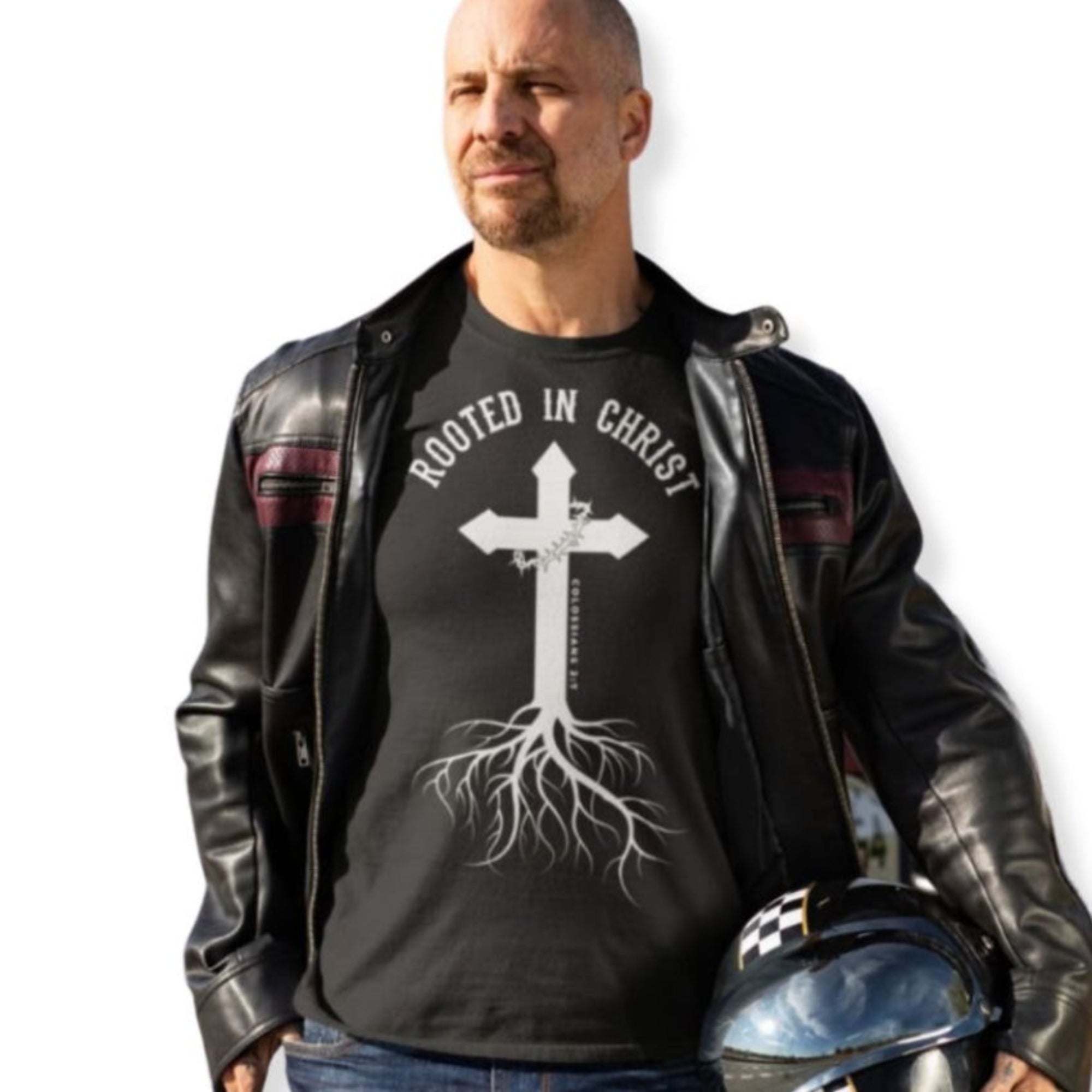 Rooted in Christ Jersey Short Sleeve T-Shirt - Jesus Passion Apparel