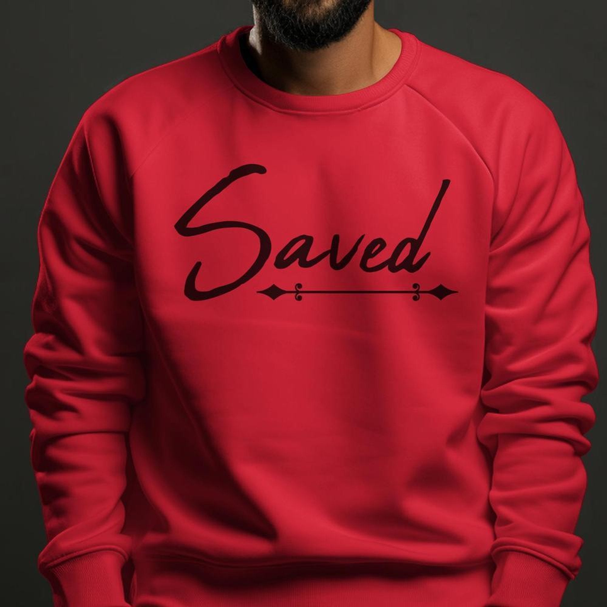 Saved Men's Fleece Unisex - Fit Sweatshirt - Jesus Passion Apparel