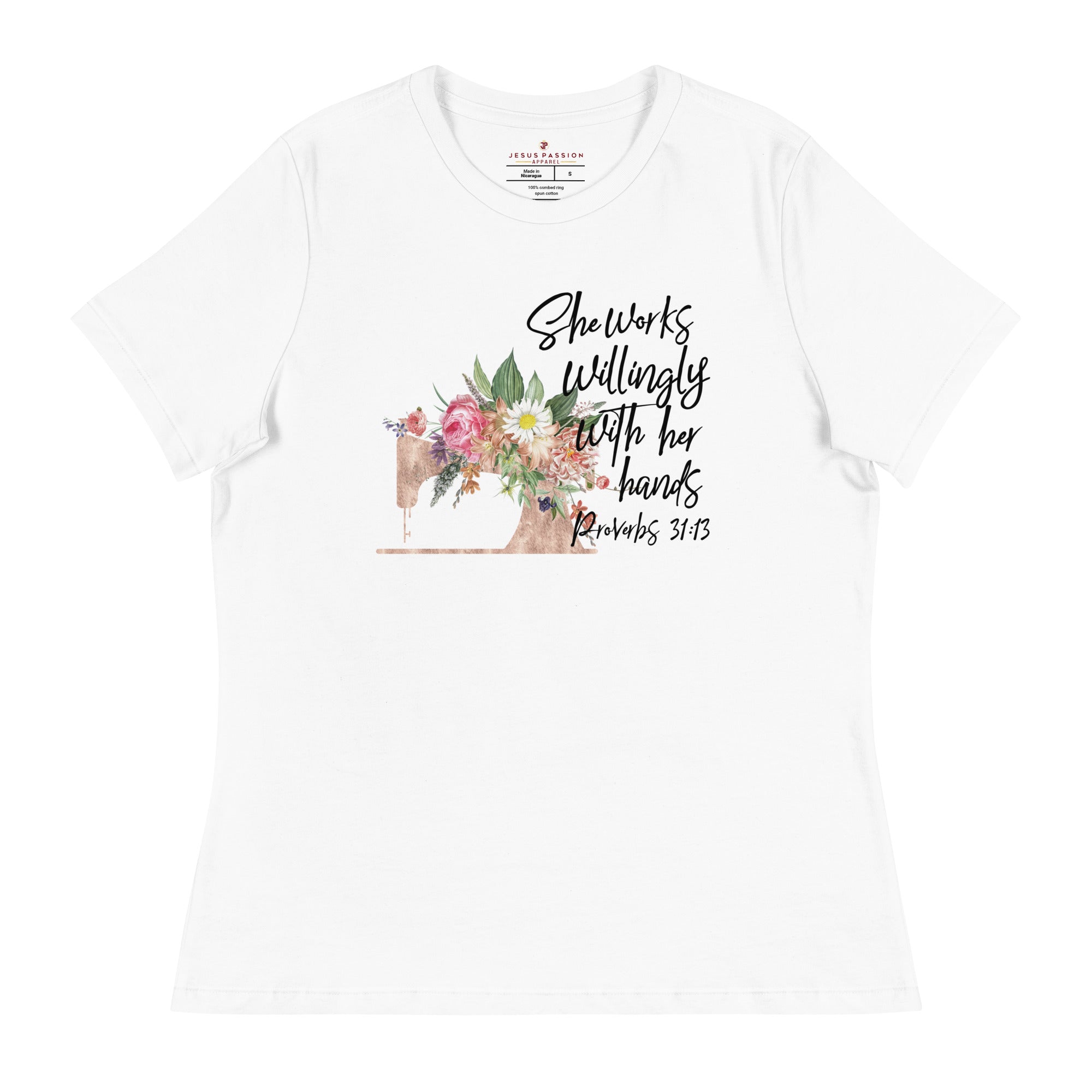 seamstress_womens-relaxed-t-shirt Jesus Passion Apparel