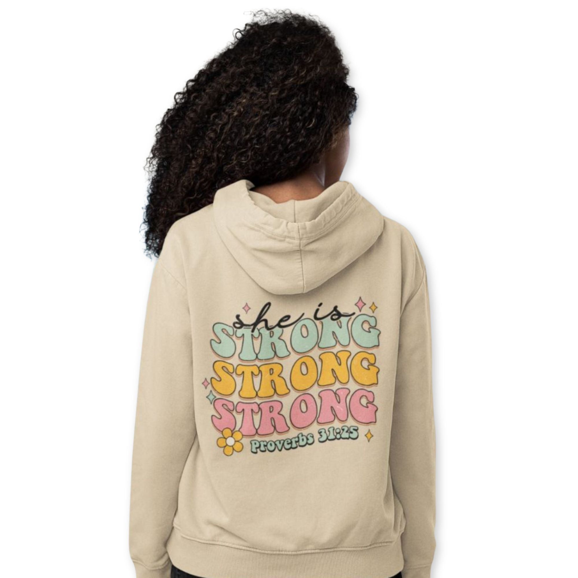 She is Strong Retro - Inspired Unisex - Fit Heavy Blend Hoodie - Jesus Passion Apparel