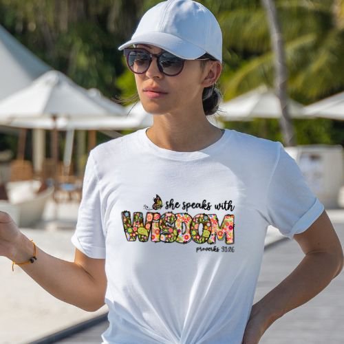 She Speaks With Wisdom Unisex - Fit T-Shirt - Jesus Passion Apparel