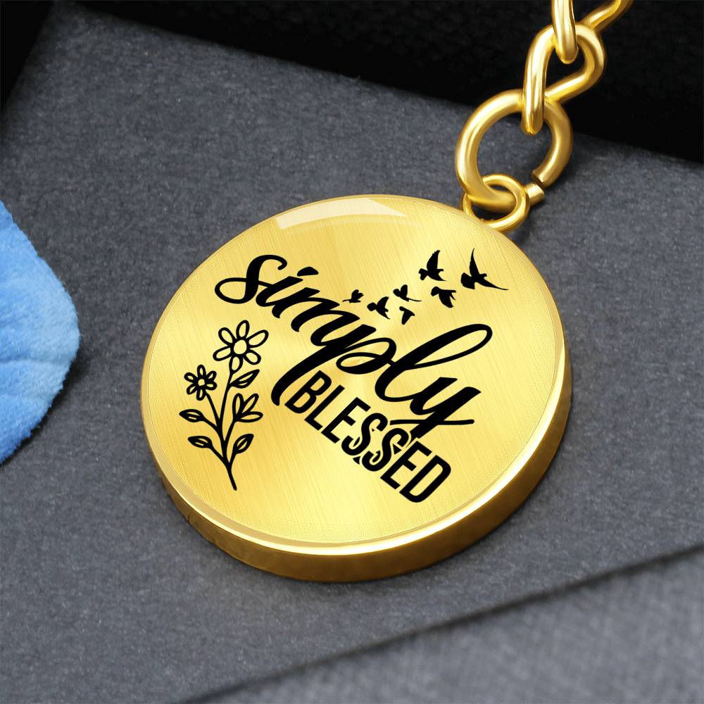 Simple Blessed Daily Reminder Keychain - Black - Jesus Passion Apparel