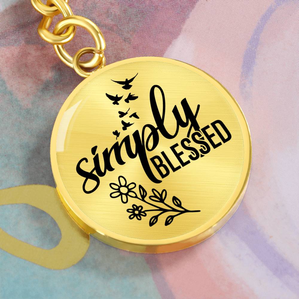 Simple Blessed Daily Reminder Keychain - Black - Jesus Passion Apparel