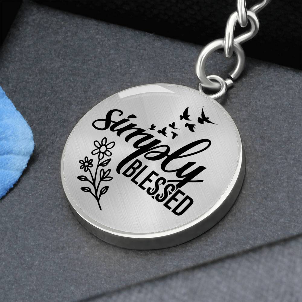 Simple Blessed Daily Reminder Keychain - Black - Jesus Passion Apparel