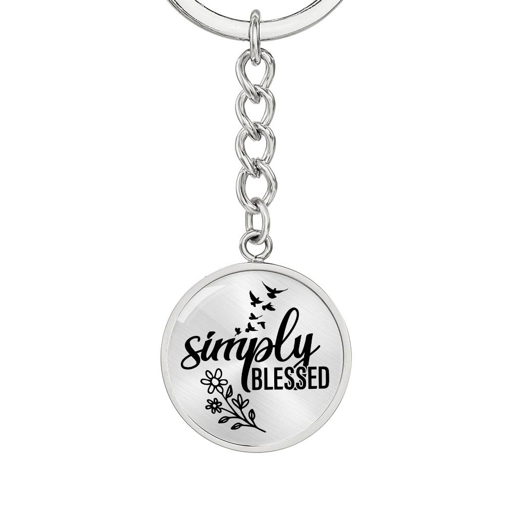 Simple Blessed Daily Reminder Keychain - Black - Jesus Passion Apparel