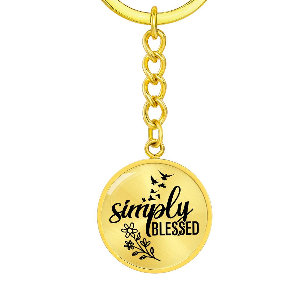 Simple Blessed Daily Reminder Keychain - Black - Jesus Passion Apparel