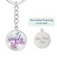 Simple Blessed Daily Reminder Keychain - Purple - Jesus Passion Apparel