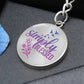 Simple Blessed Daily Reminder Keychain - Purple - Jesus Passion Apparel