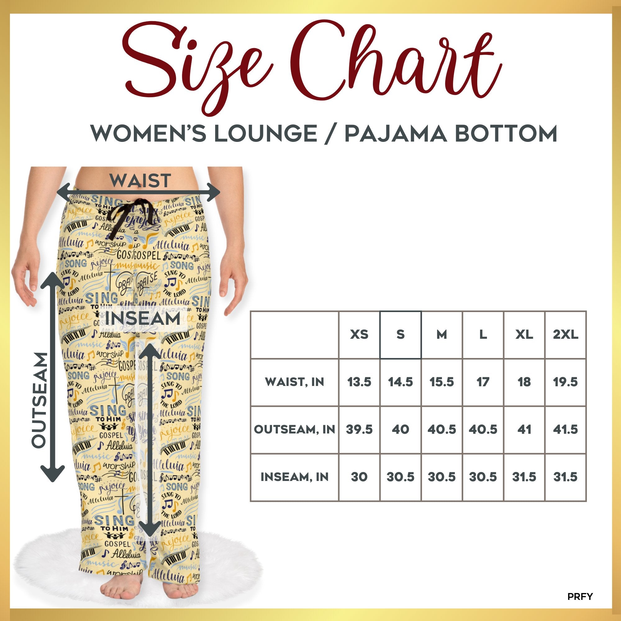 Sing To Him Alleluia Women's Yellow Lounge / Pajama Pants - Matching Pajama Set and Indoor Slippers Available - Jesus Passion Apparel