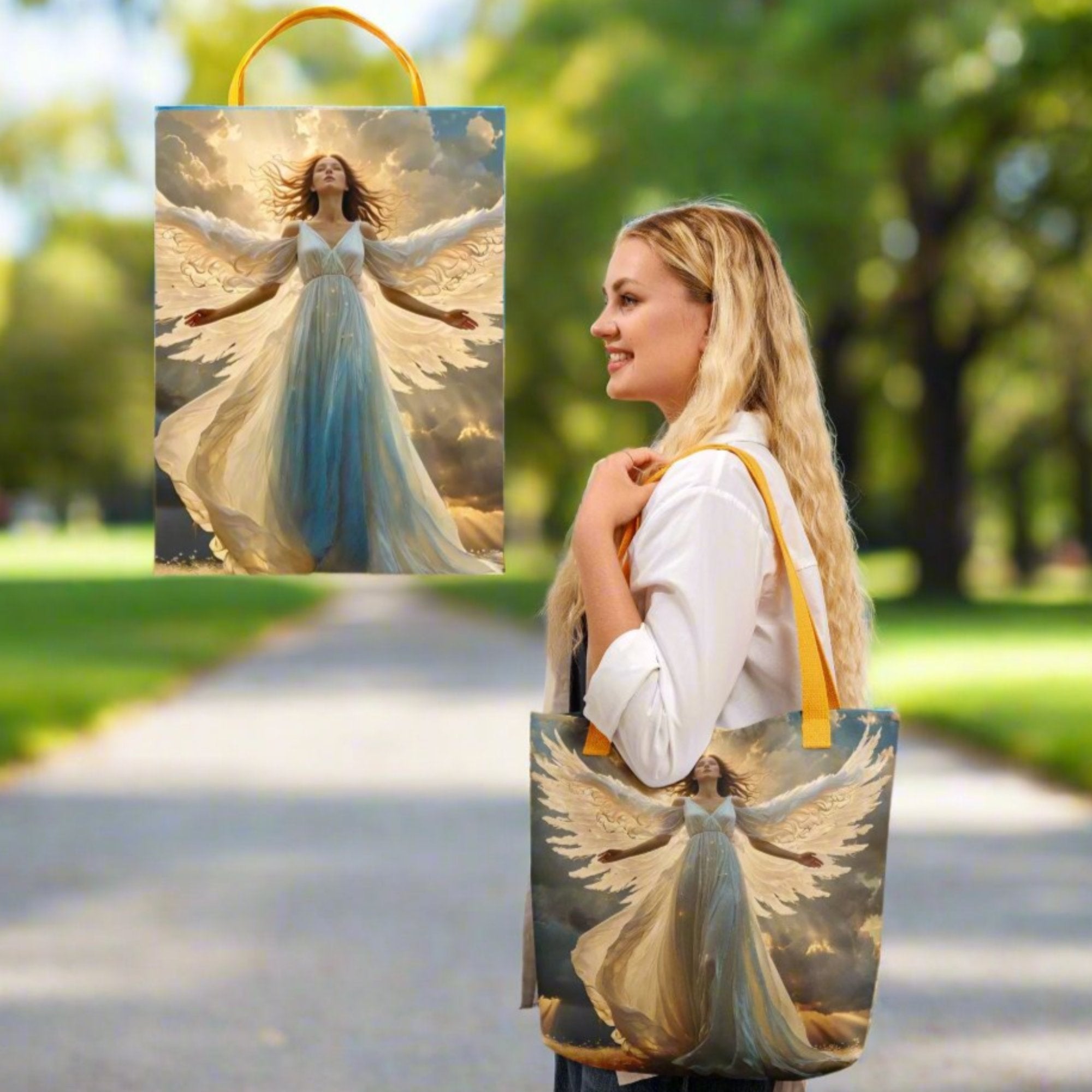 Sparkle Angel Tote Bag - Jesus Passion Apparel