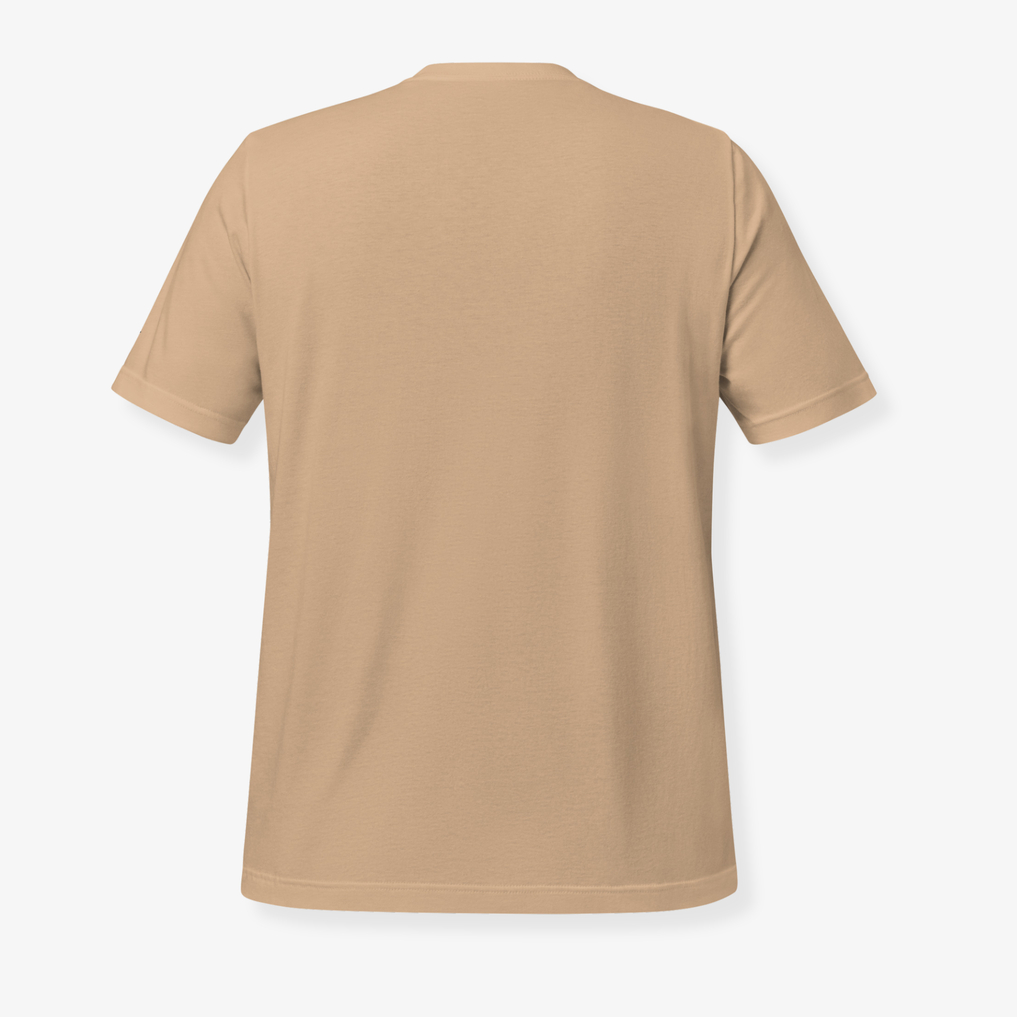Beige t-shirt on a white background