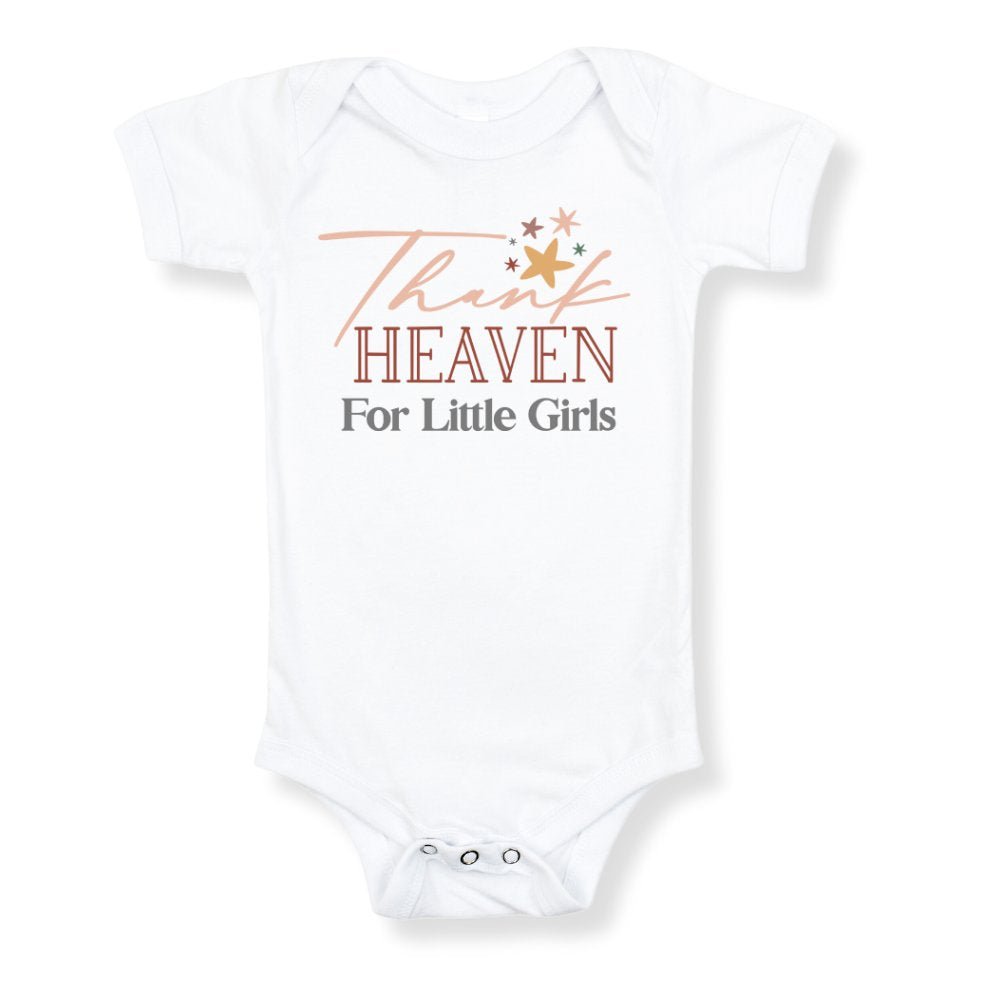 Thank Heaven for Little Girls Baby Bodysuit - Jesus Passion Apparel