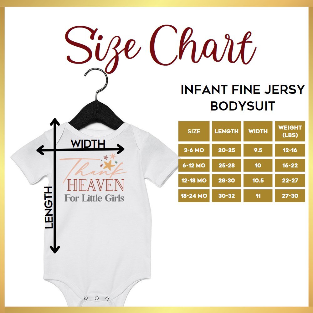 Thank Heaven for Little Girls Baby Bodysuit - Jesus Passion Apparel