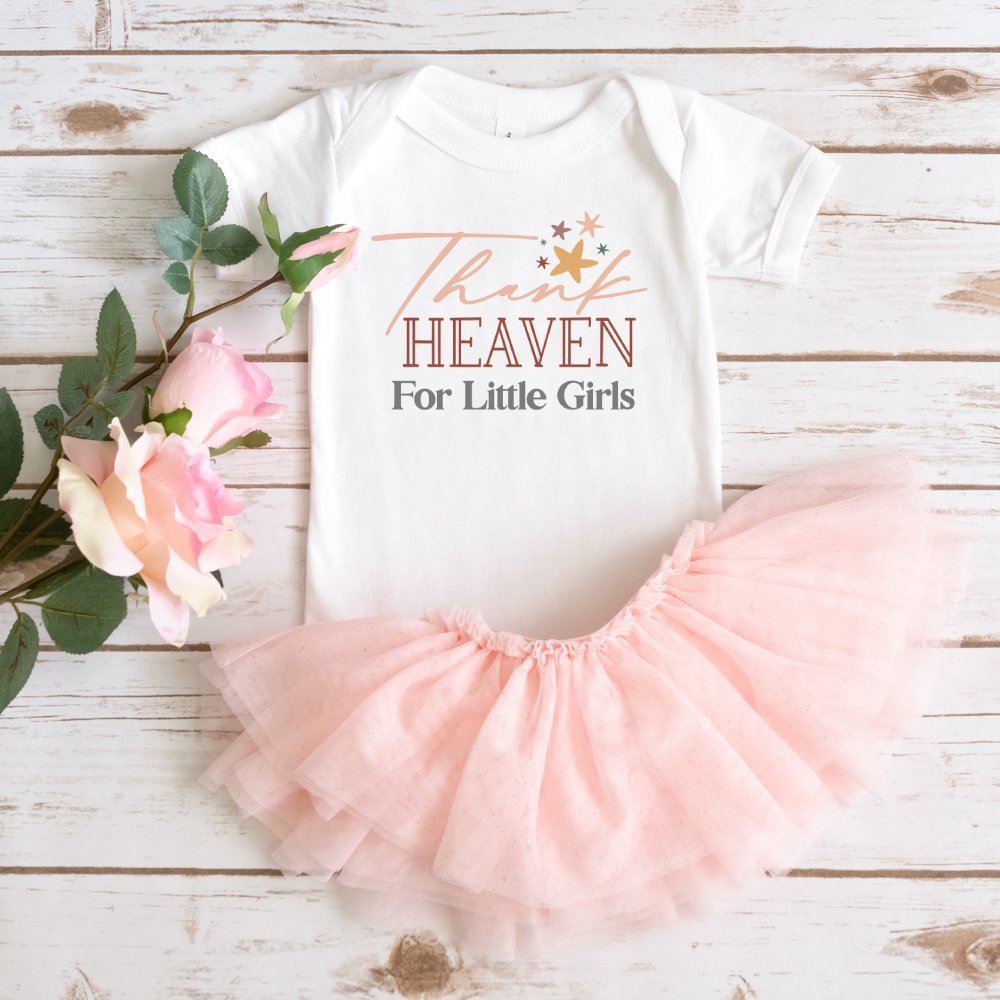 Thank Heaven for Little Girls Baby Bodysuit - Jesus Passion Apparel